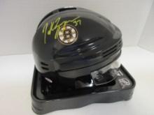 Patrice Bergeron of the Boston Bruins signed autographed hockey mini helmet PAAS COA 887