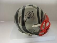 Joe Burrow of the Cincinnati Bengals signed autographed mini football helmet PAAS COA 896