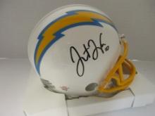 Justin Herbert of the LA Chargers signed autographed mini football helmet PAAS COA 135