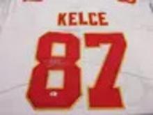 Travis Kelce of the KC Chiefs signed autographed football jersey PAAS COA 682