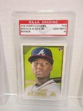 Ronald Acuna Jr Braves 2018 Topps Gallery ROOKIE #140 graded PAAS Gem Mint 10