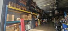 Twelve Section Two Level Pallet Racking with Support Bars - Includes (13) 20' Uprights, One 10' Upri
