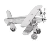 GwG Outlet Aluminium Plane Statue with Fun Propeller Landing Gear 30887