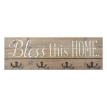 Stratton Home Rustic Farmhouse Mdf And Metal Wall Hook With White Finish S11578