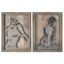 Uttermost Set of 2 Silhouettes Wooden Wall Art 07690