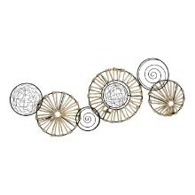 Stratton Home Decor Metal And Rattan Large Centerpiece Wall Decor S23788