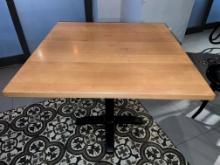 (5) Matching 36" X 36" Oak Top Tables 4 Seaters