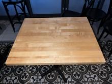 (6) Matching 24" X 36" Oak Top Tablles 2 Seaters