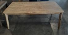 Light Solid Wood Rectangle Table - 41 x 83 inches
