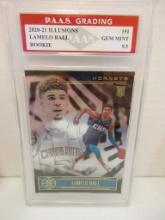 LaMelo Ball Hornets 2020-21 Illusions ROOKIE #151 graded PAAS Gem Mint 9.5