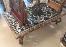 Stone Inlaid Coffee table - 30 x56 inches