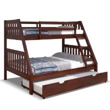 Chelsea Home Darren Twin Over Full Mission Bunk Bed With Trundle 36TF900-DC-TR