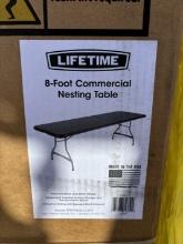 Lifetime 8' Commercial Folding Table Blk & Silver