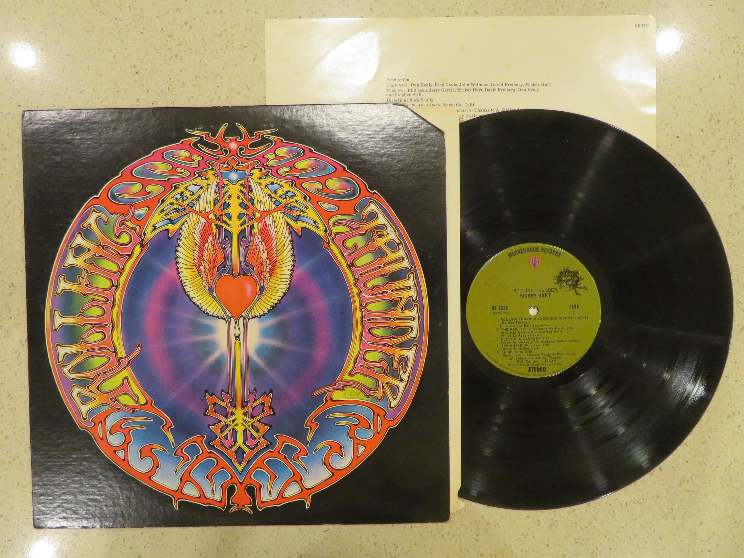 3 Vintage Grateful Dead Albums - Rolling Thunder, Terrapin Station, Blues for Allah