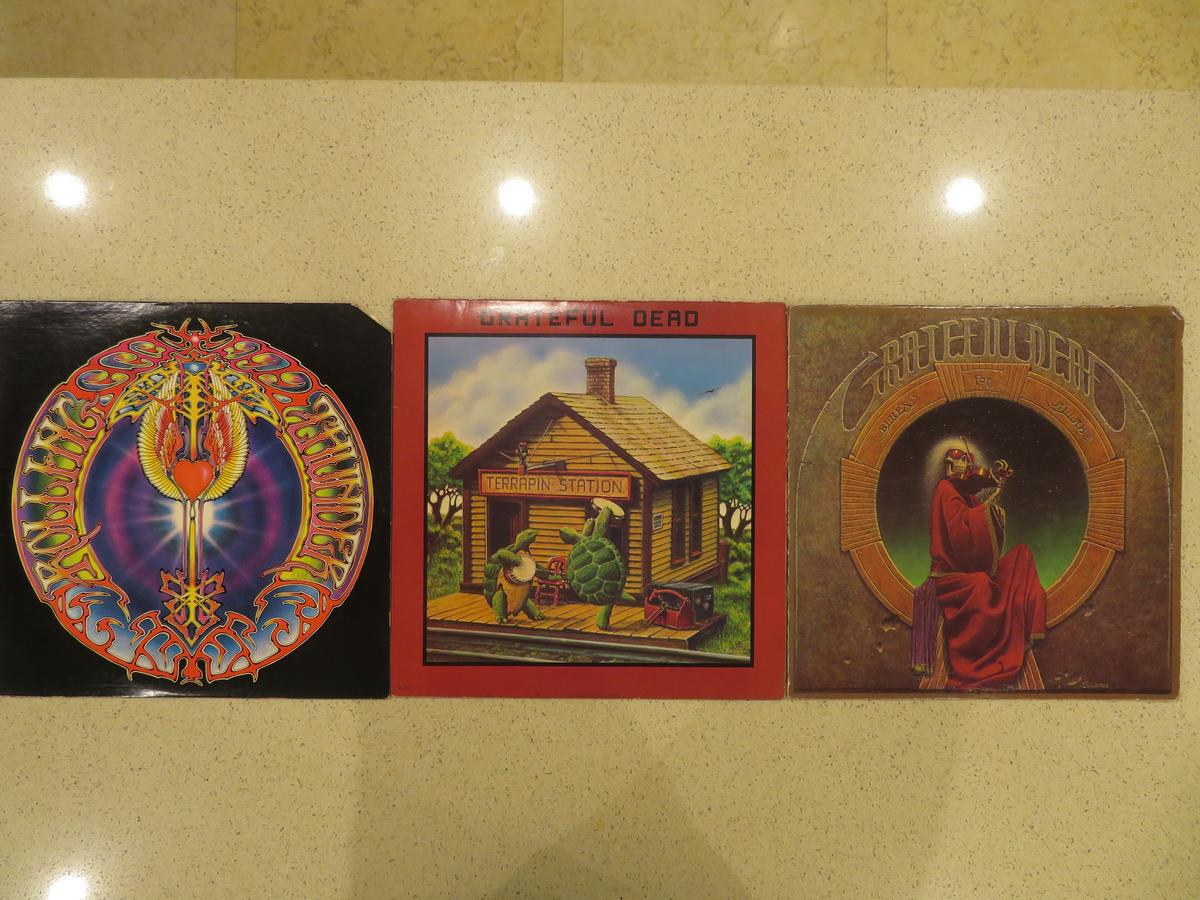 3 Vintage Grateful Dead Albums - Rolling Thunder, Terrapin Station, Blues for Allah