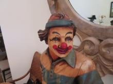 Clown Tennis Player, Plaster?, Painted, 33 x27 x 16