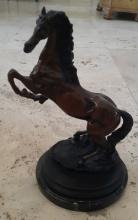 Bronze Stallion on Marble base - 12 inches