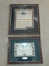 Stock Certificates - Framed