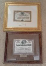 Stock Certificates - Framed