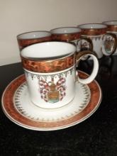 Cups and Saucers trimmed with gold