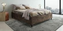 BRAND NEW QUEEN SIZE  PLATFORM BED OAK COLOR - ORIGINAL PACKAGING