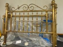 Antique Brass Double Post With Scrolling King Size Bed Set With Headboard And Footboard