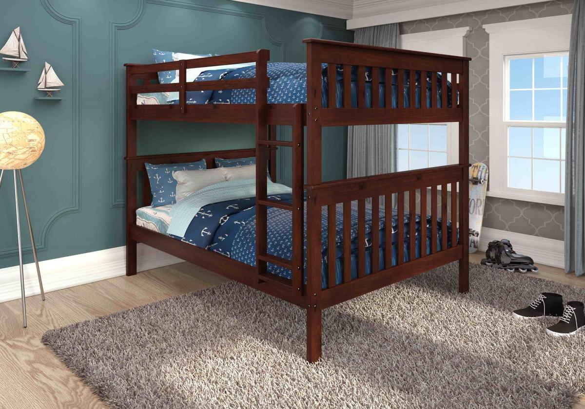Donco Kids Mission Full Bunkbed With Slat-Kits Mattress Ready PD_123_3CP