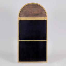 Urbane Modern Mango Wood And Iron Arch Mirror With Gold Finish S39451