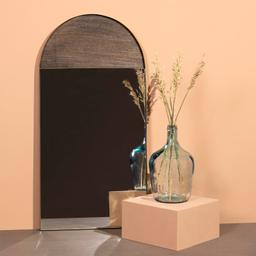 Urbane Modern Mango Wood And Iron Arch Mirror With Gold Finish S39451