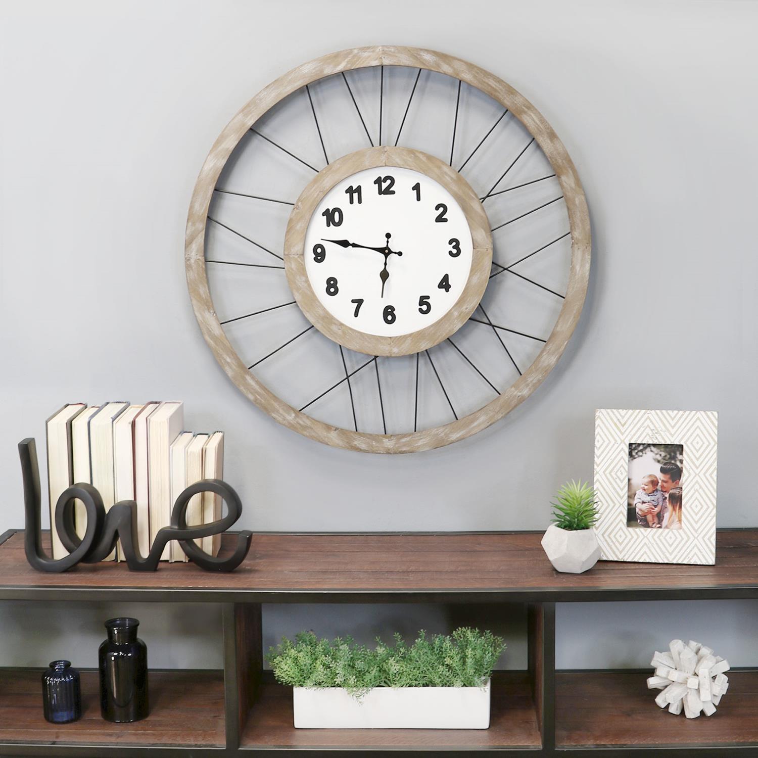 Stratton Home Decor Harrison Wall Clock S30860