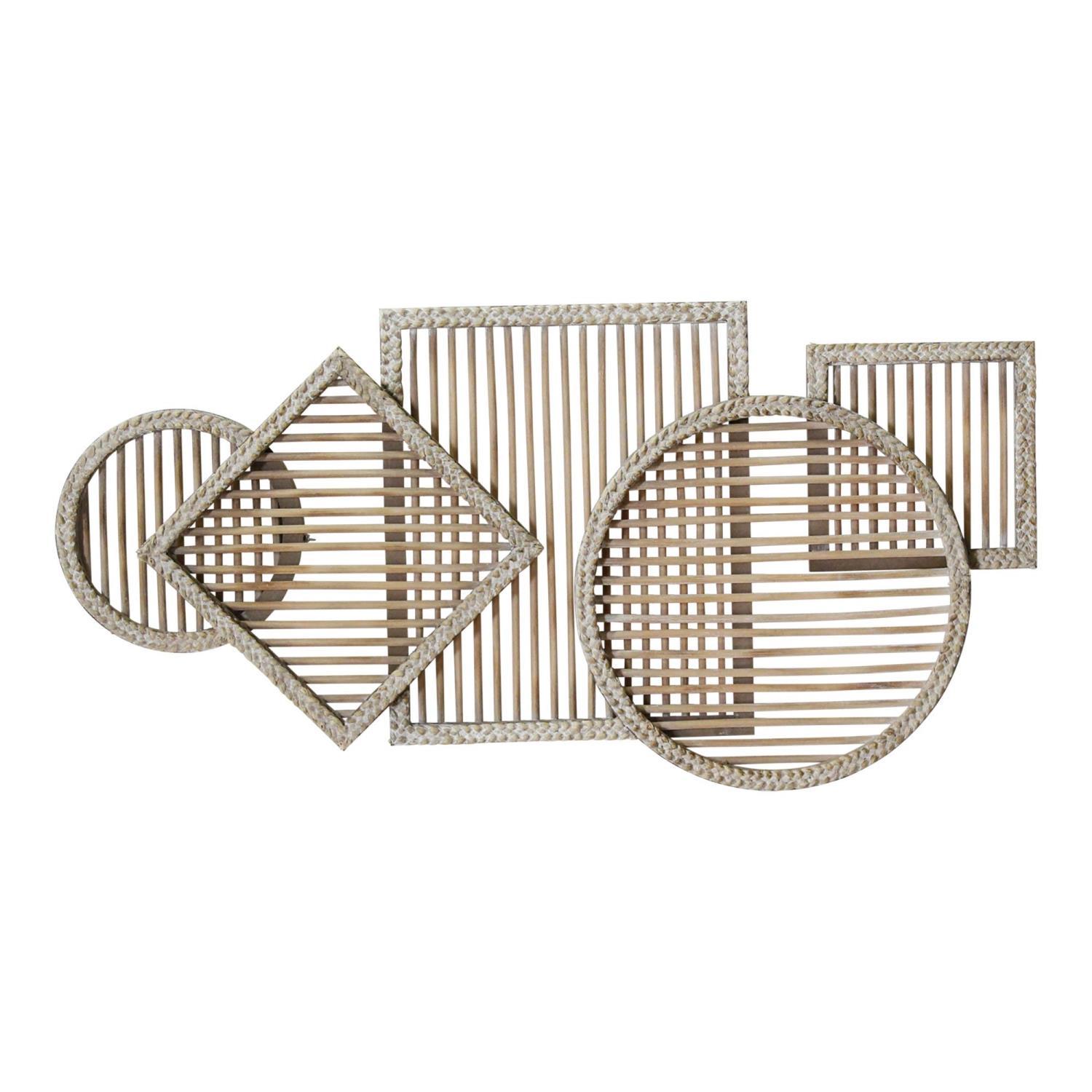 Stratton Home Decor Geometric Rattan Statement Wall Decor S23730