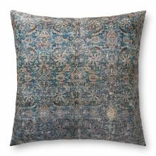 Loloi Polyester Accent Pillow With Lagoon And Brown Finish FL01FP0010LJBRFL36