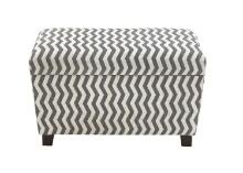 Contemporary Modern Must-Have Set Of 2 Wood Fabric Strong Ottoman Home Decor