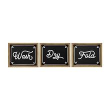 Stratton Home Decor Set Of 3 Wash Dry Fold Wall Decor S21024