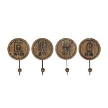 Stratton Home Decor Set Of 4 Laundry Room Hooks S33483