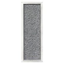 Stratton Home Shabby Chic Metal And Wood Wall Decor With White And Grey S15045