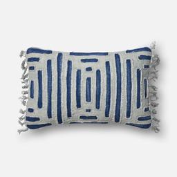 Loloi Cotton Pillow Cover in Blue And Grey finish P093P0405BBGYPIL5