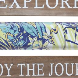 Stratton Home Decor Enjoy The Journey Plank Wall Art S30902