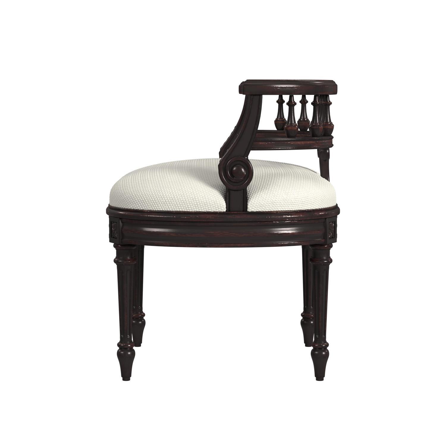 Butler Hathaway Crackled Crimson Vanity Seat 1218227