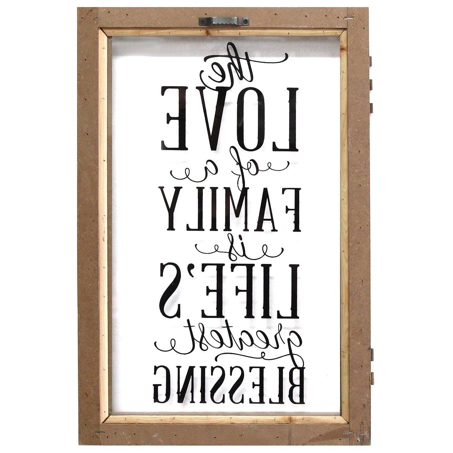 Stratton Home Farmhouse Wall Art In Distressed White And Black Finish S12912