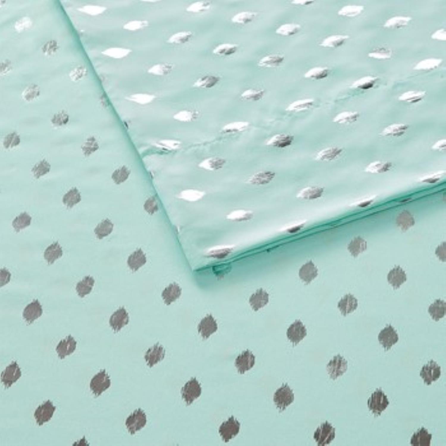 Intelligent Design Full Printed Sheet Set With Aqua And Silver Finish ID20-1738