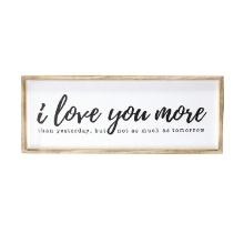 Stratton Home Decor I Love You More Oversized Wall Art S21731