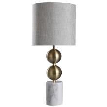 Harp And Finial Racine Metal Table Lamp With Brass Finish HFL317392DS