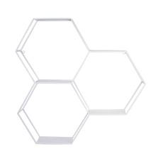 Stratton Home Decor 3 Tier White Hexagon Shelf S33544