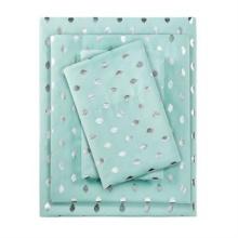 Intelligent Design Full Printed Sheet Set With Aqua And Silver Finish ID20-1738