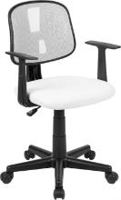 Flash Furniture Mesh Task Office Chair With White Finish LF-134-A-WH-GG