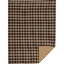 VHC Brand Black Check 68"W X 86"L Twin Coverlet 42373