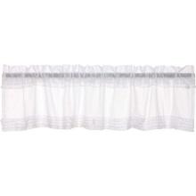 VHC Brand White Ruffled Sheer 16 x 72 Valance 8610