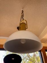 (6) White & Gold Pendant Lights