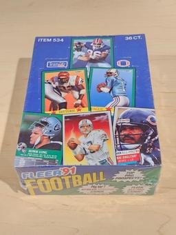 Sealed Fleer 1991 Football Player Cards